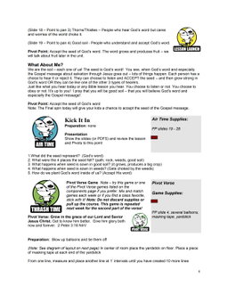 Fruit of the Spirit 1 – 5 Weeks of Primary School Lessons for Children's Church