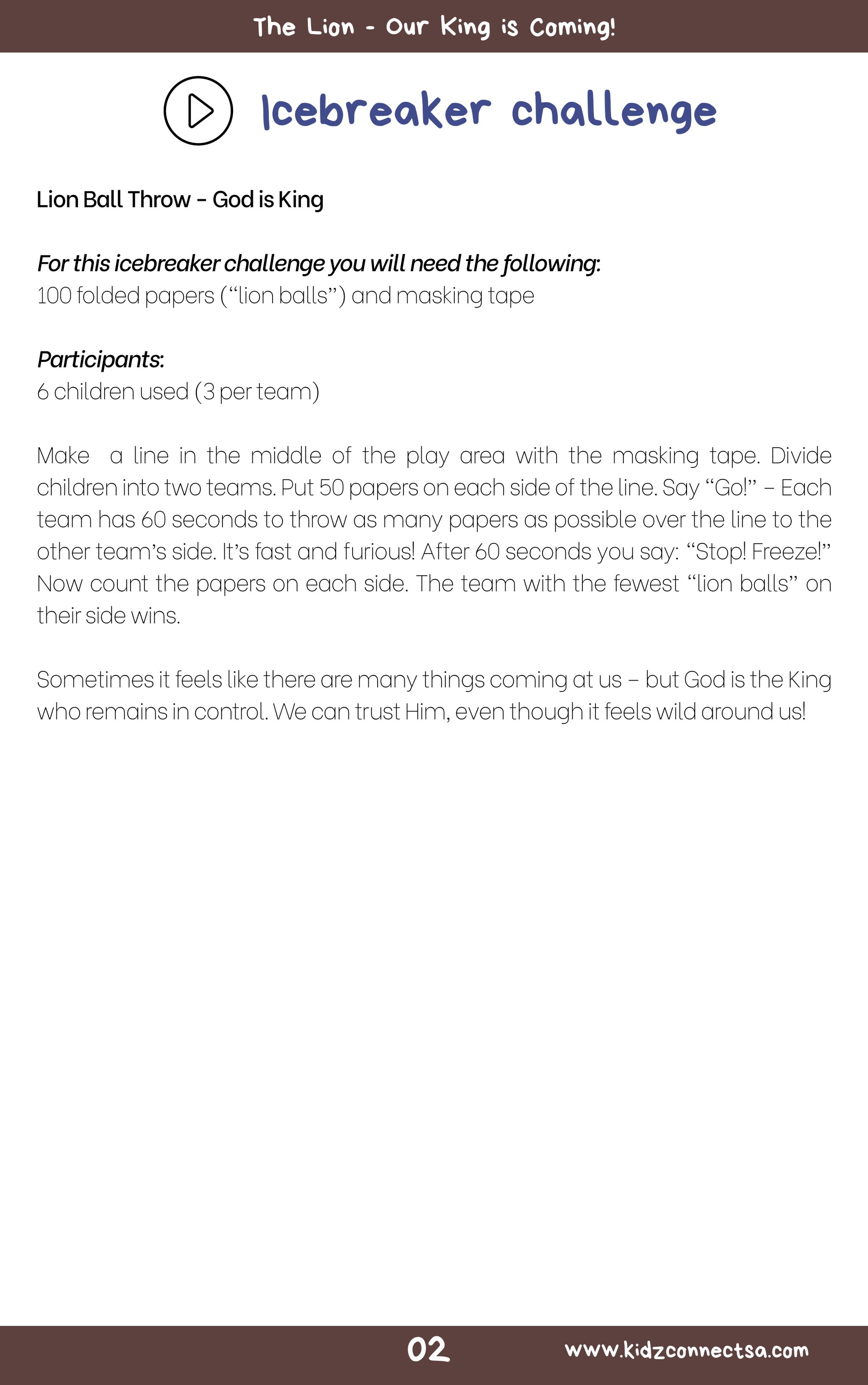 God’s Creation: The Big 5 Adventure - 5 Weeks of Primary School Lessons for Children's Church_3