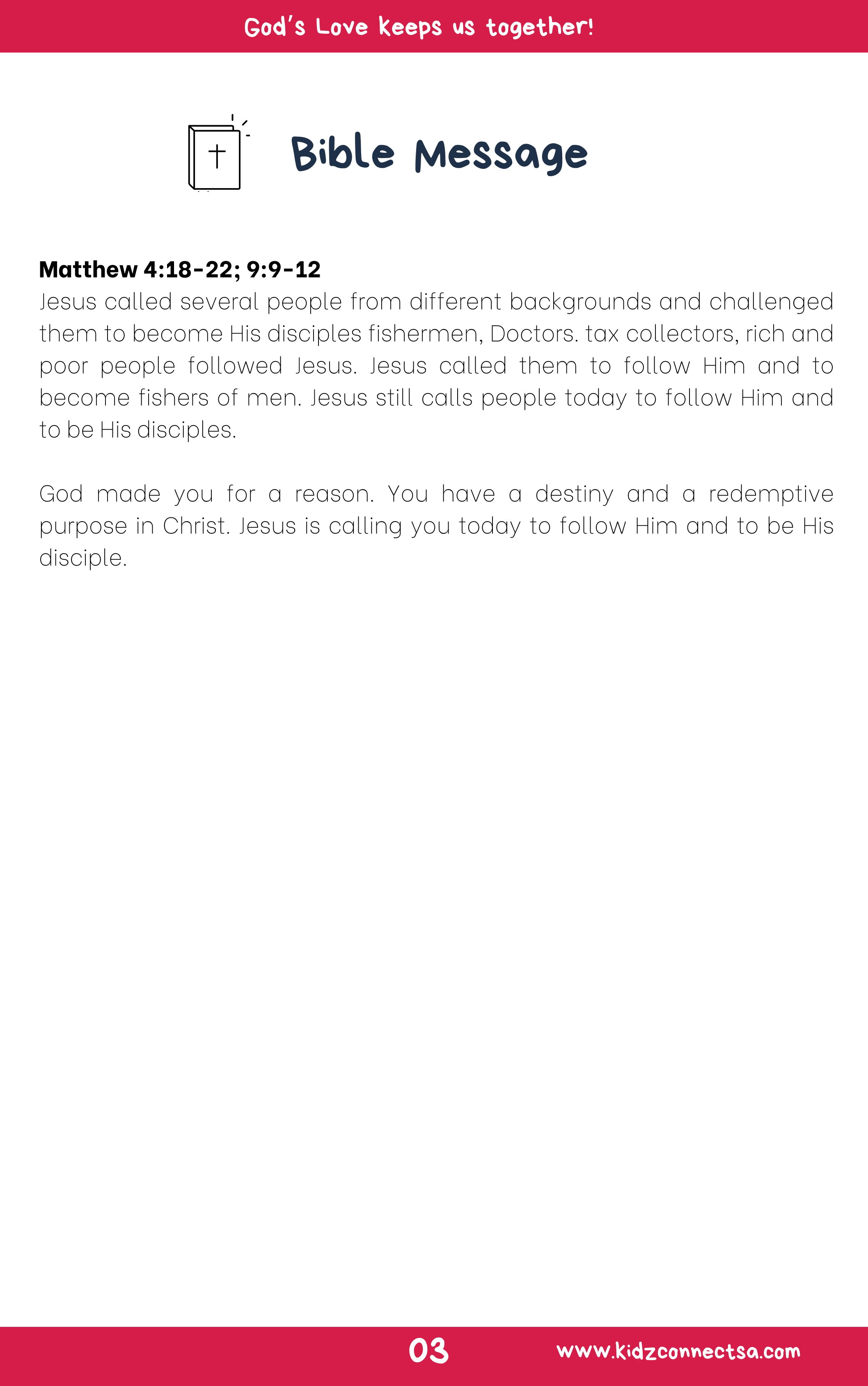 God’s Love is Victorious – 4 Weeks of Primary School Lessons for Children's Church_4