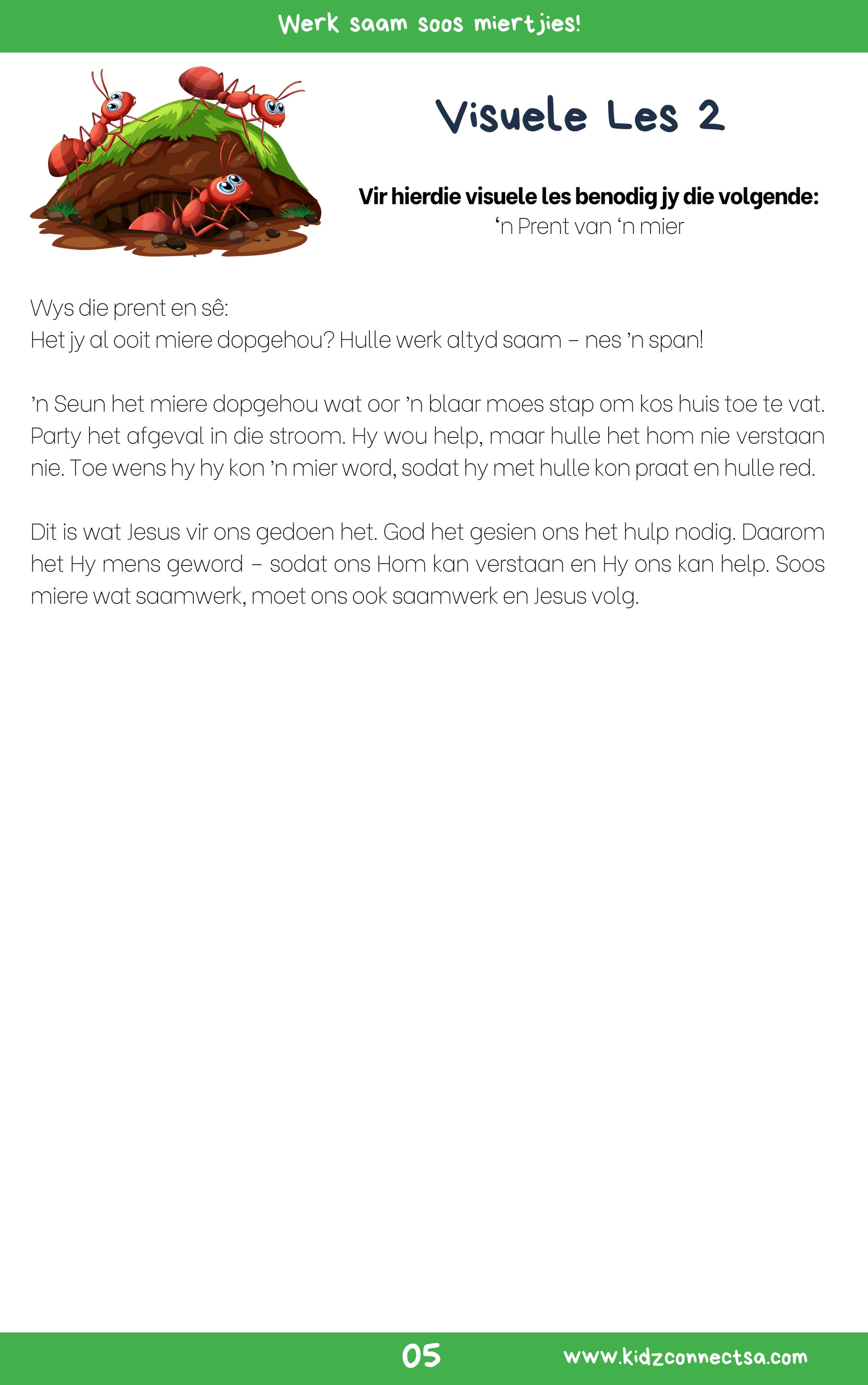 Klein Insekte, Groot Waarhede – 4 weke se kinderkerklesse vir laerskool kinders_6