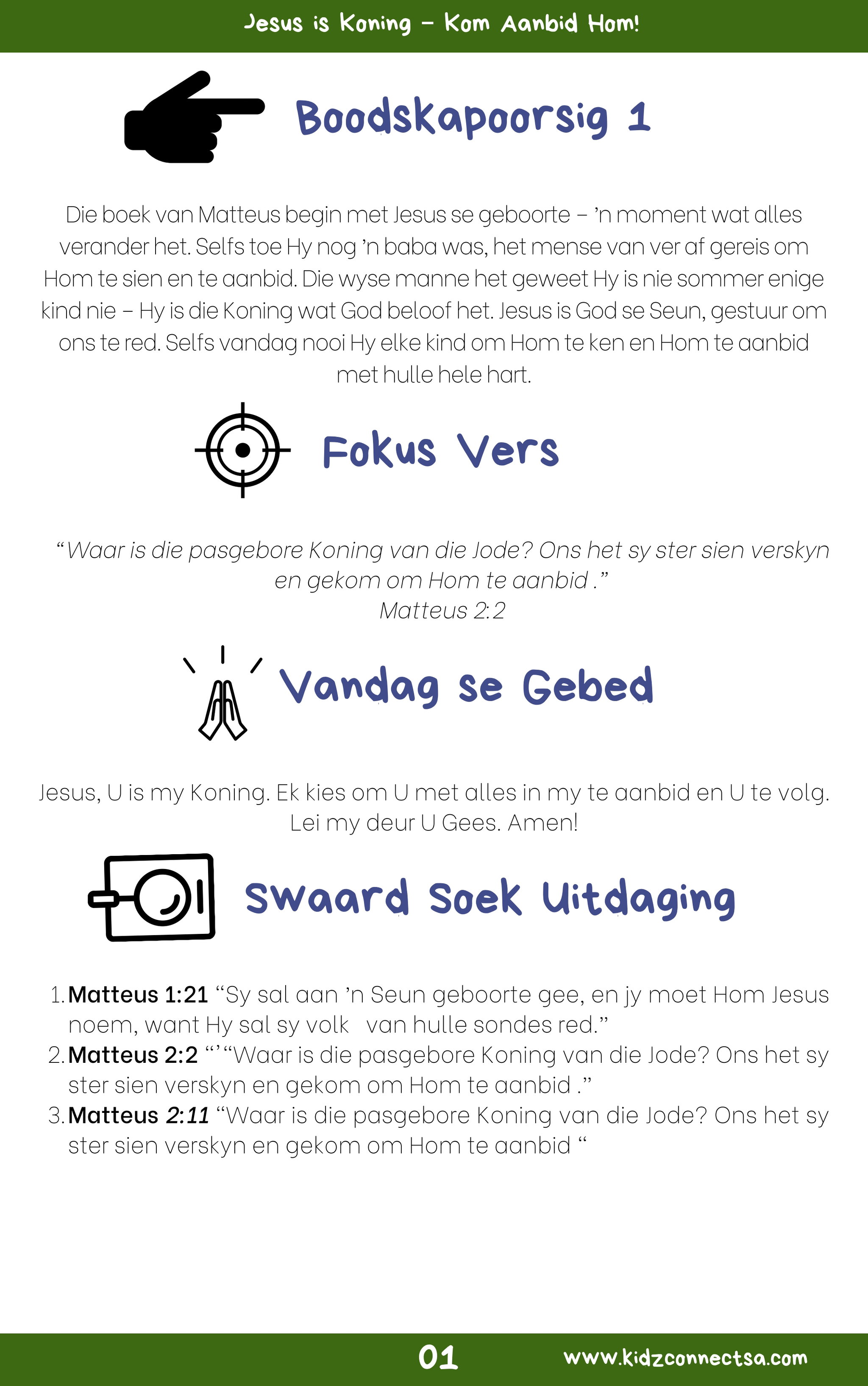 Ontdek Jesus in Matteus – 4 weke se kinderkerklesse vir laerskool kinders_2