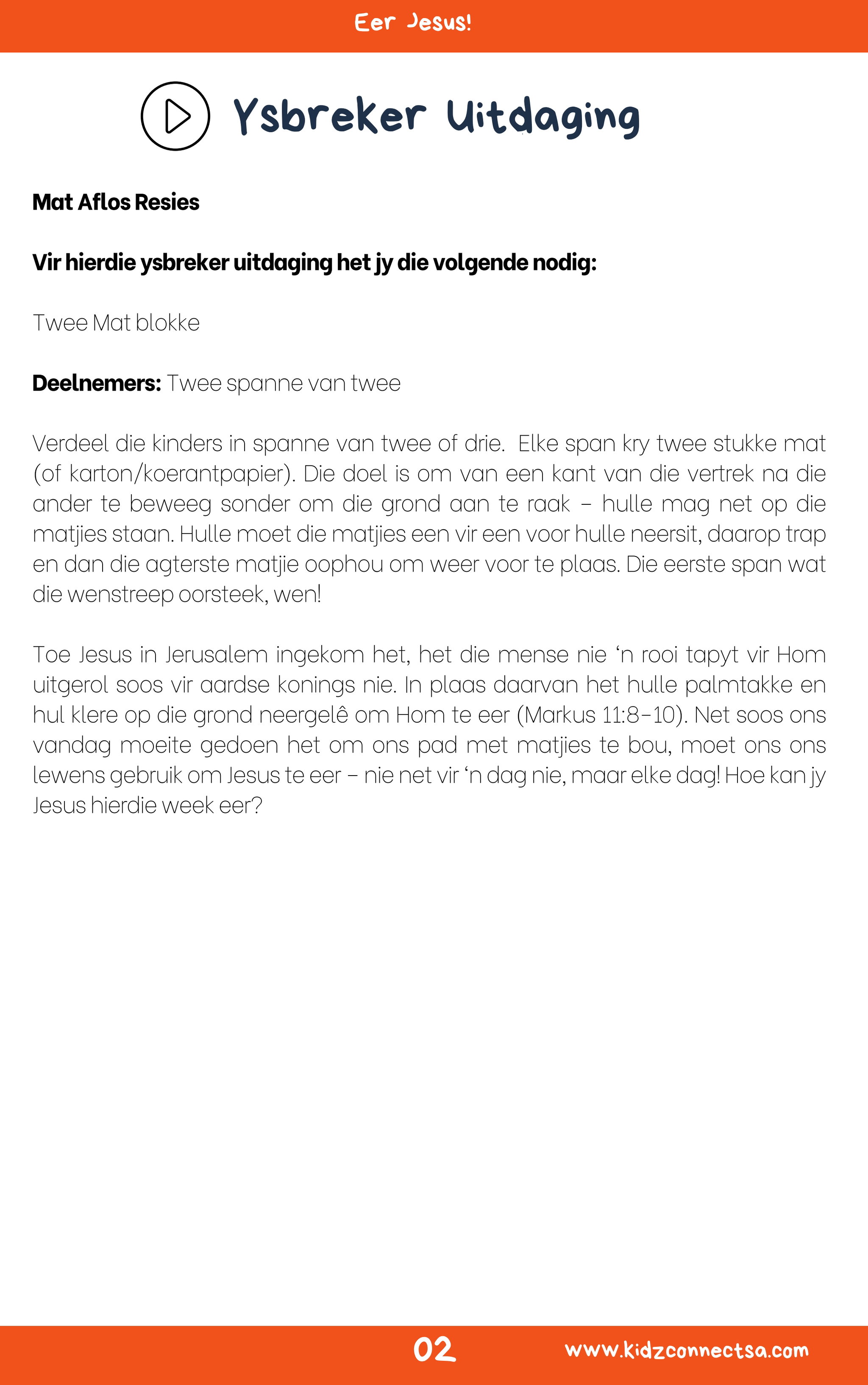 Oorwinning - 4 weke se kinderkerklesse vir laerskool kinders_3