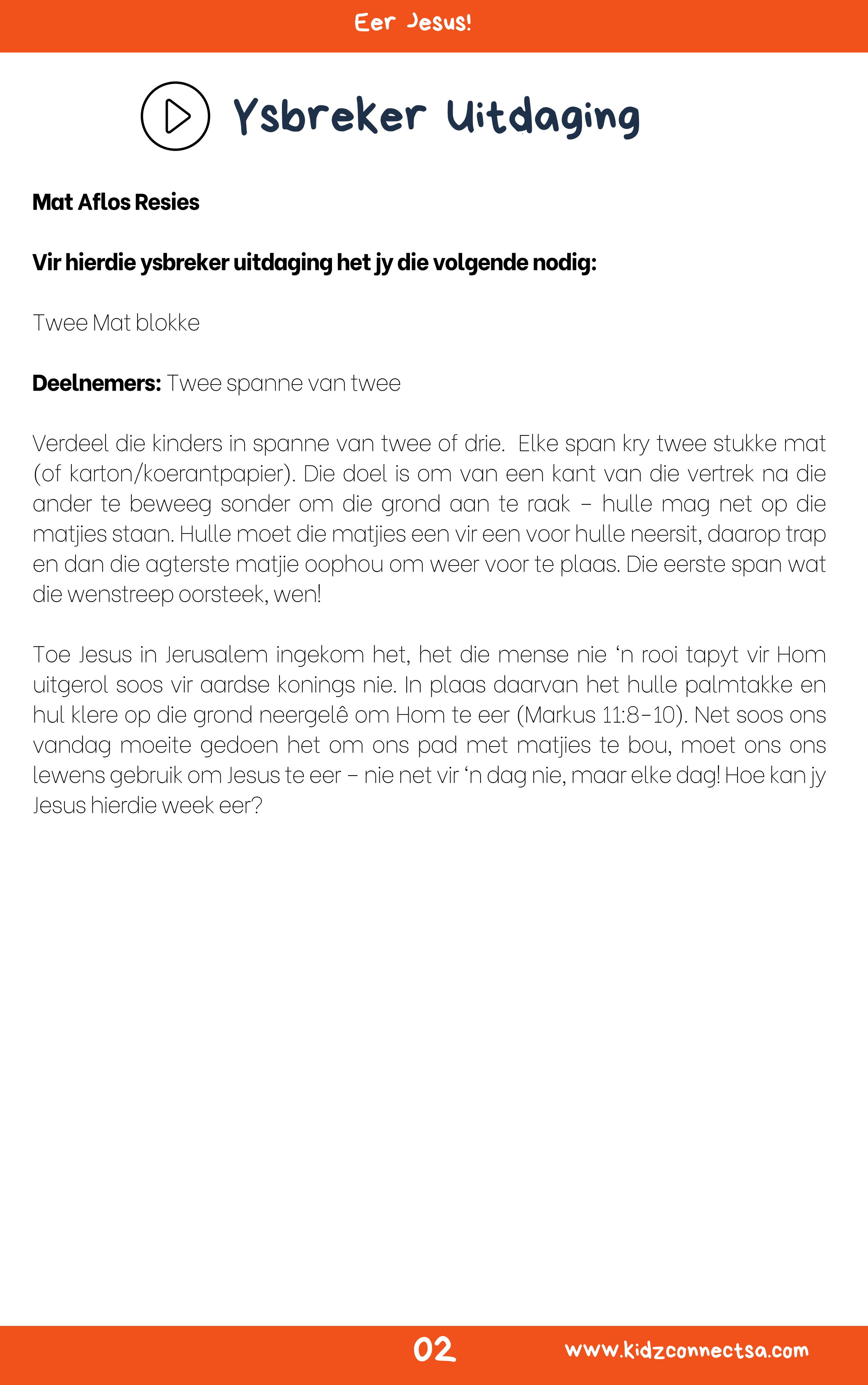 Oorwinning - 4 weke se kinderkerklesse vir laerskool kinders_3