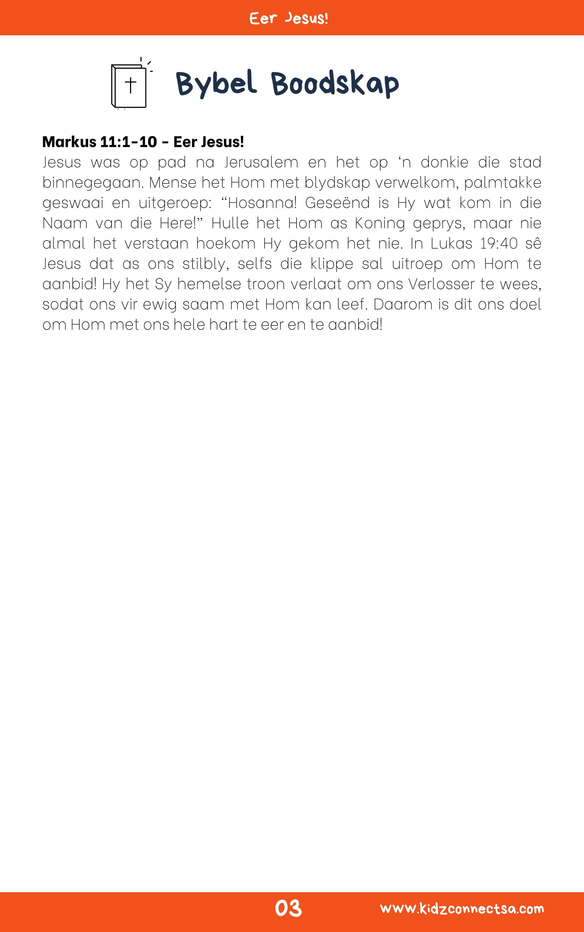Oorwinning - 4 weke se kinderkerklesse vir laerskool kinders_4