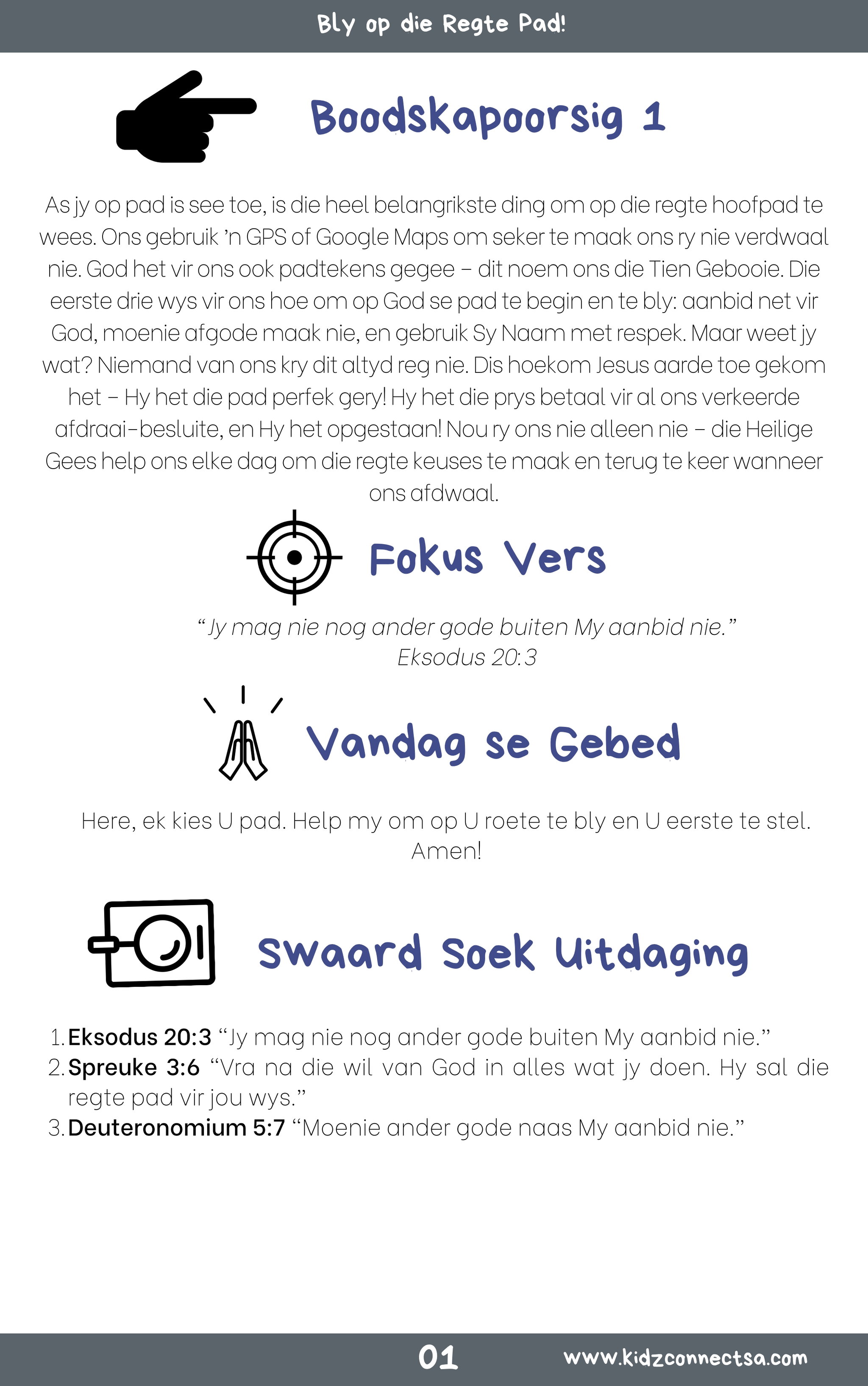 Op Pad met God – 4 weke se kinderkerklesse vir laerskool kinders_2