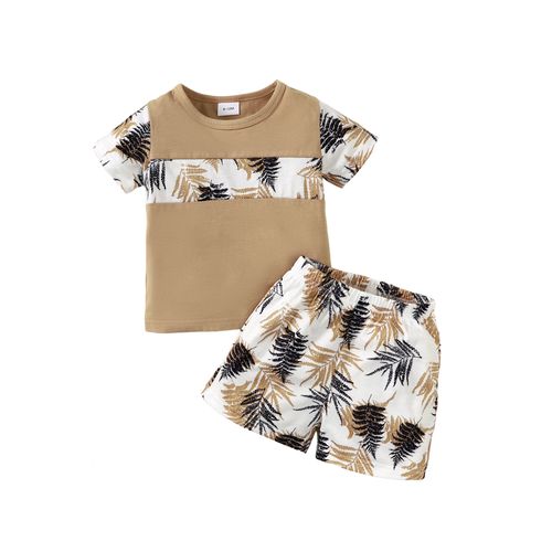 Kid Boy Beach Style T-shirt With Shorts_0