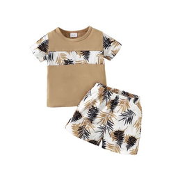 Kid Boy Beach Style T-shirt With Shorts
