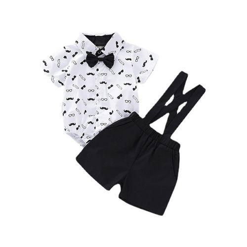 Baby Gentleman Short Sleeve Bodysuit + Suspender Pants