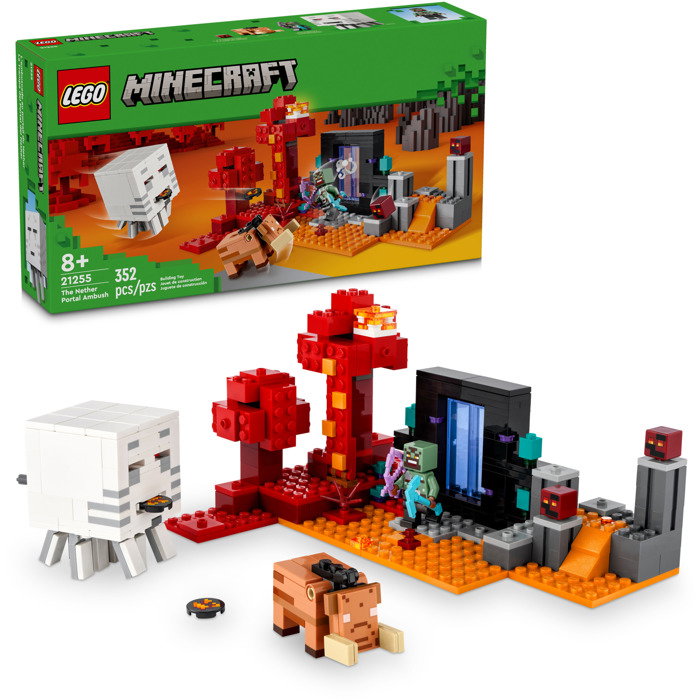  LEGO Minecraft  LEGO The Nether Portal Ambush Set 
