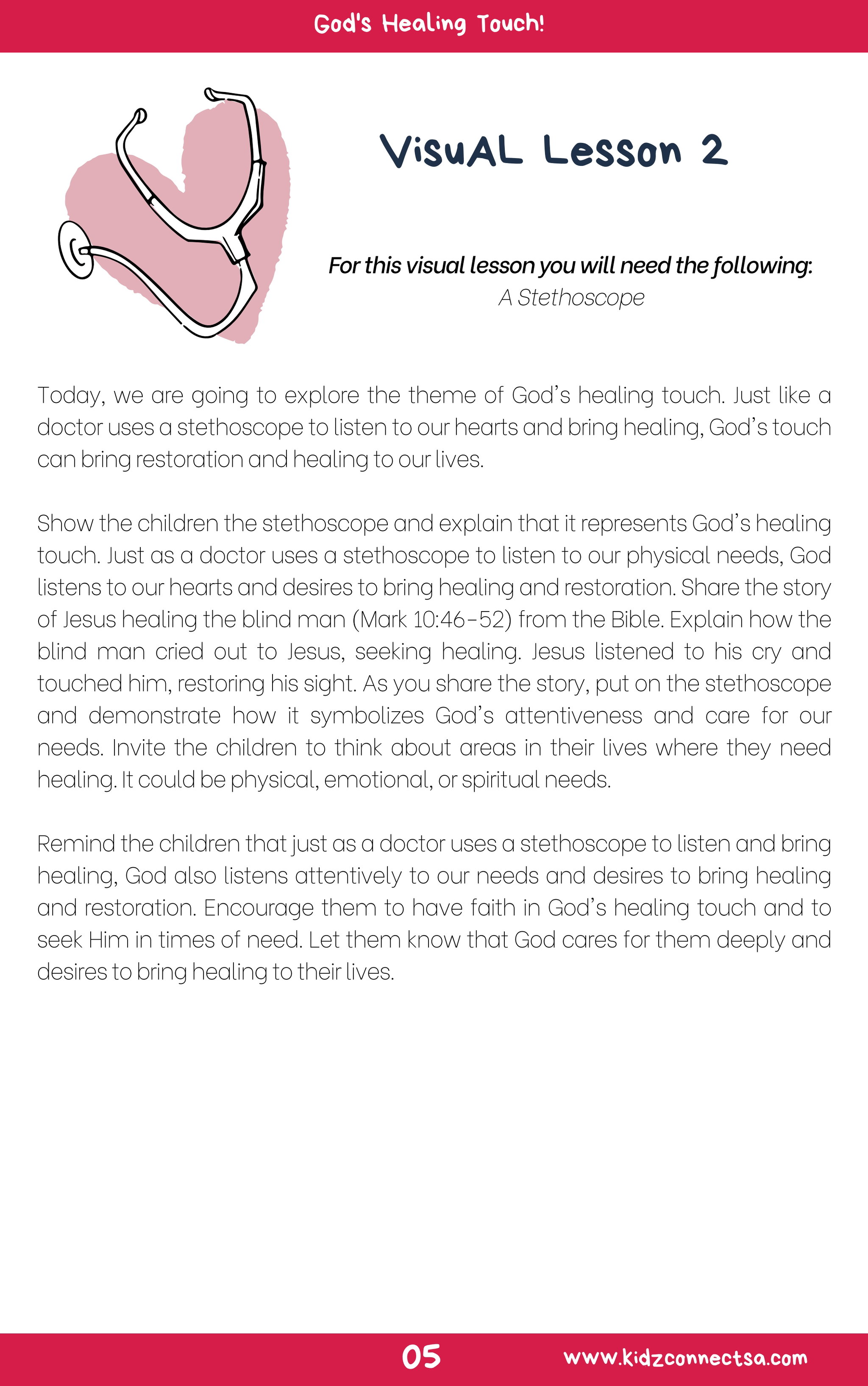 Road to Healing and Restoration – 4 weke se kinderkerklesse vir laerskool kinders_6