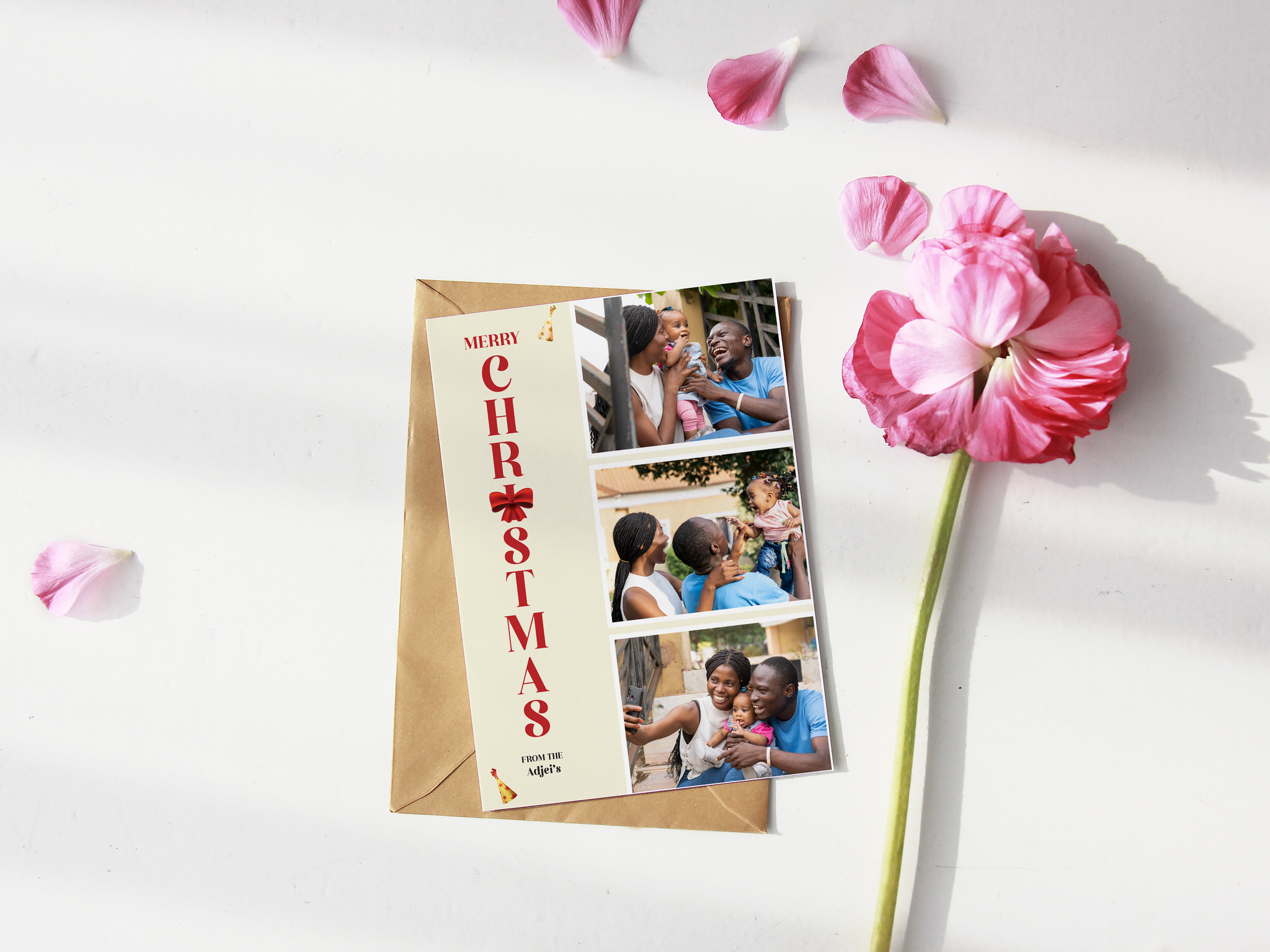 Three Photo Merry Christmas Card_0