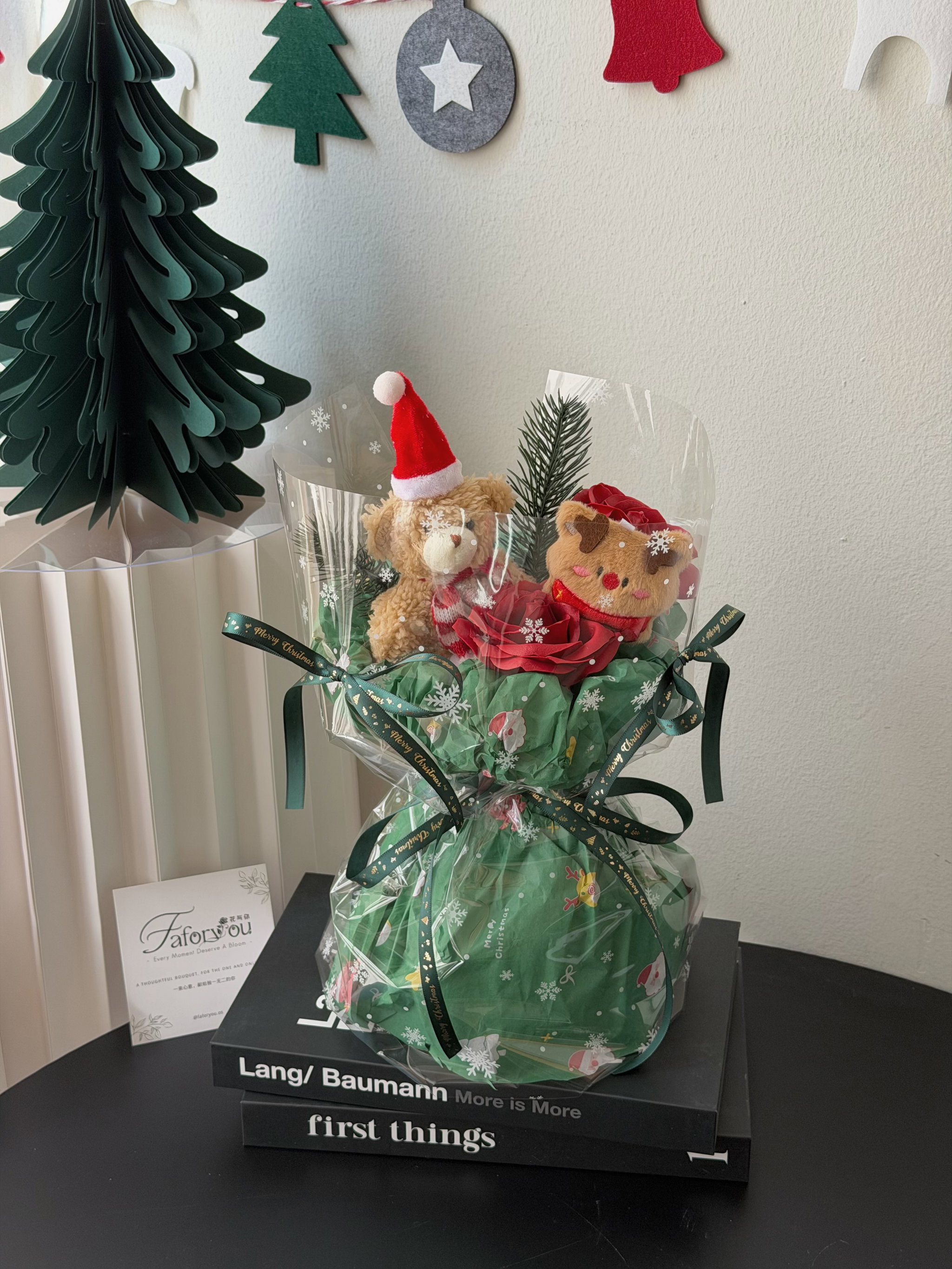 Christmas Transparent Bouquet  ( Green ) _0