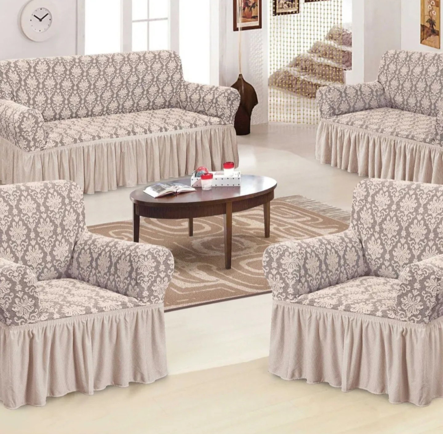 Floral Extra Stretch Sofa Covers (3+2+1 SEATER)_7