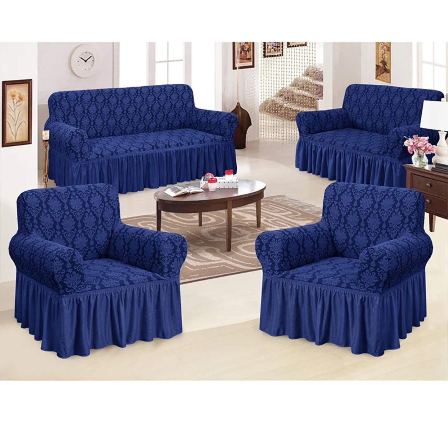 Floral Extra Stretch Sofa Covers (3+1+1 SEATER)_7