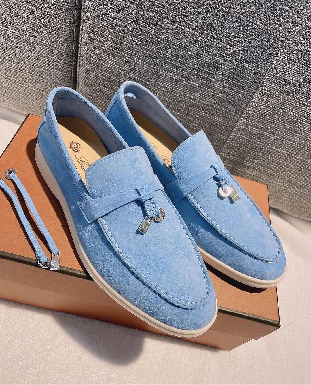 Loro Piana Summer Walk “Sky Blue Suede”