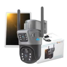 Rotational Solar Powered 4G Sim Card Dual Lens Auto-tracking Cctv Camera