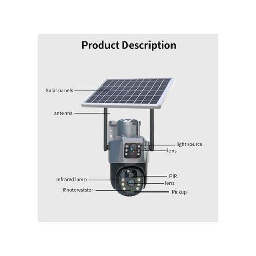 Original Solar Powered Dual Lens PTZ CCTV Camera V380_2