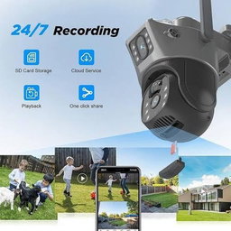 Original Solar Powered Dual Lens PTZ CCTV Camera V380