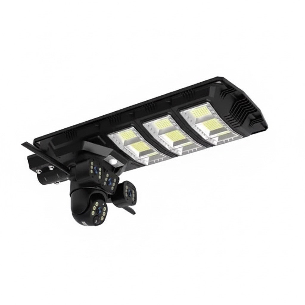 Solar CCTV camera 3Lense with street light 4G Rotate 360