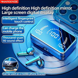 Wireless Bluetooth Earphone S20 Touch LED Stereo Audio Black