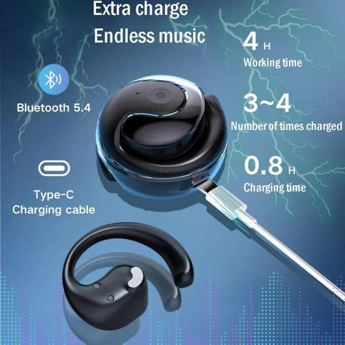 Wireless Bluetooth earphone hook ear HiFi Stereo Sound Headset Smart Touch Sports Headphones_3