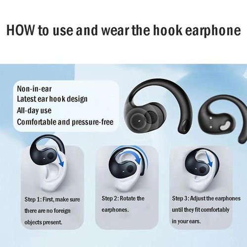 Wireless Bluetooth earphone hook ear HiFi Stereo Sound Headset Smart Touch Sports Headphones_2