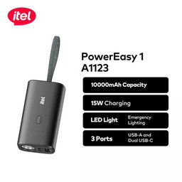 itel PowerEasy 1-A1123 Power-Bank 10000mAh 15W Fast Charging Type-C