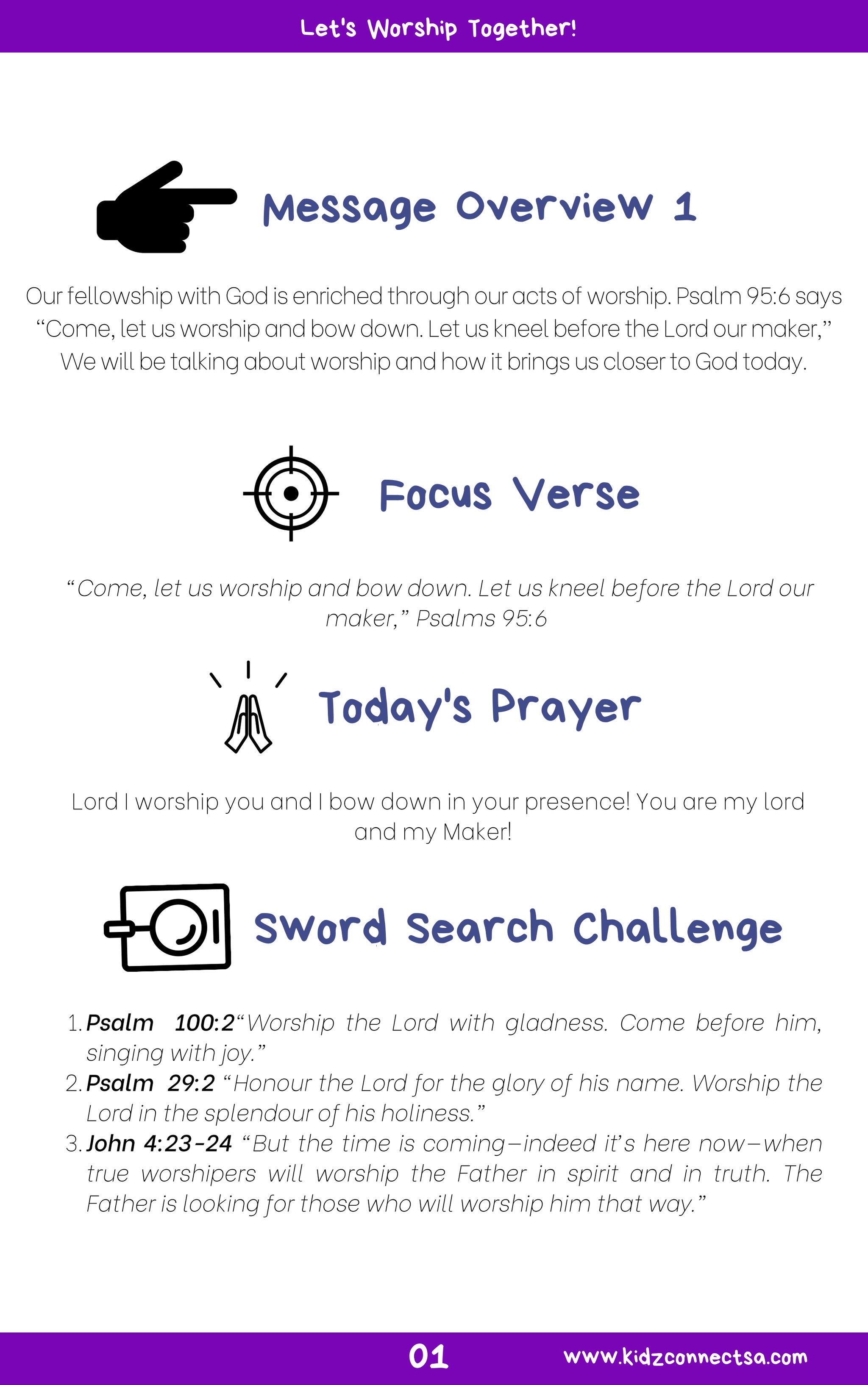 Sing to Him – 4 Weeks of Primary School Lessons for Children's Church_2