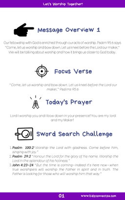 Sing to Him – 4 Weeks of Primary School Lessons for Children's Church