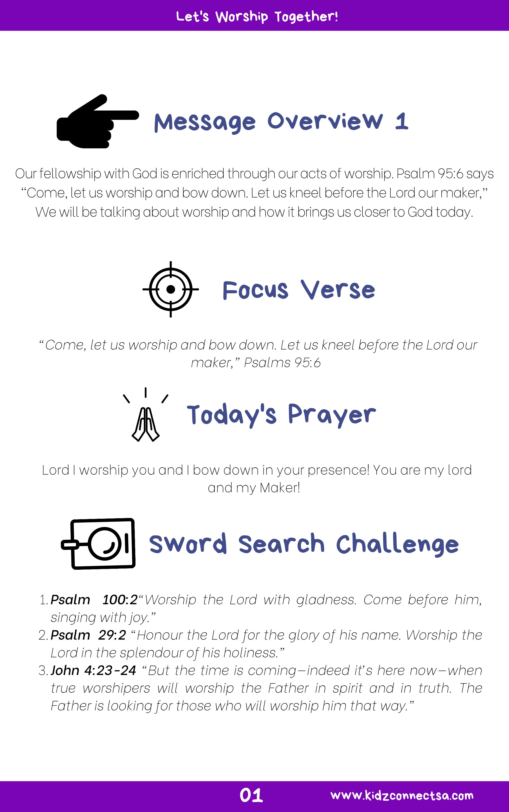 Sing to Him – 4 Weeks of Primary School Lessons for Children's Church_2