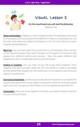 Sing to Him – 4 Weeks of Primary School Lessons for Children's Church