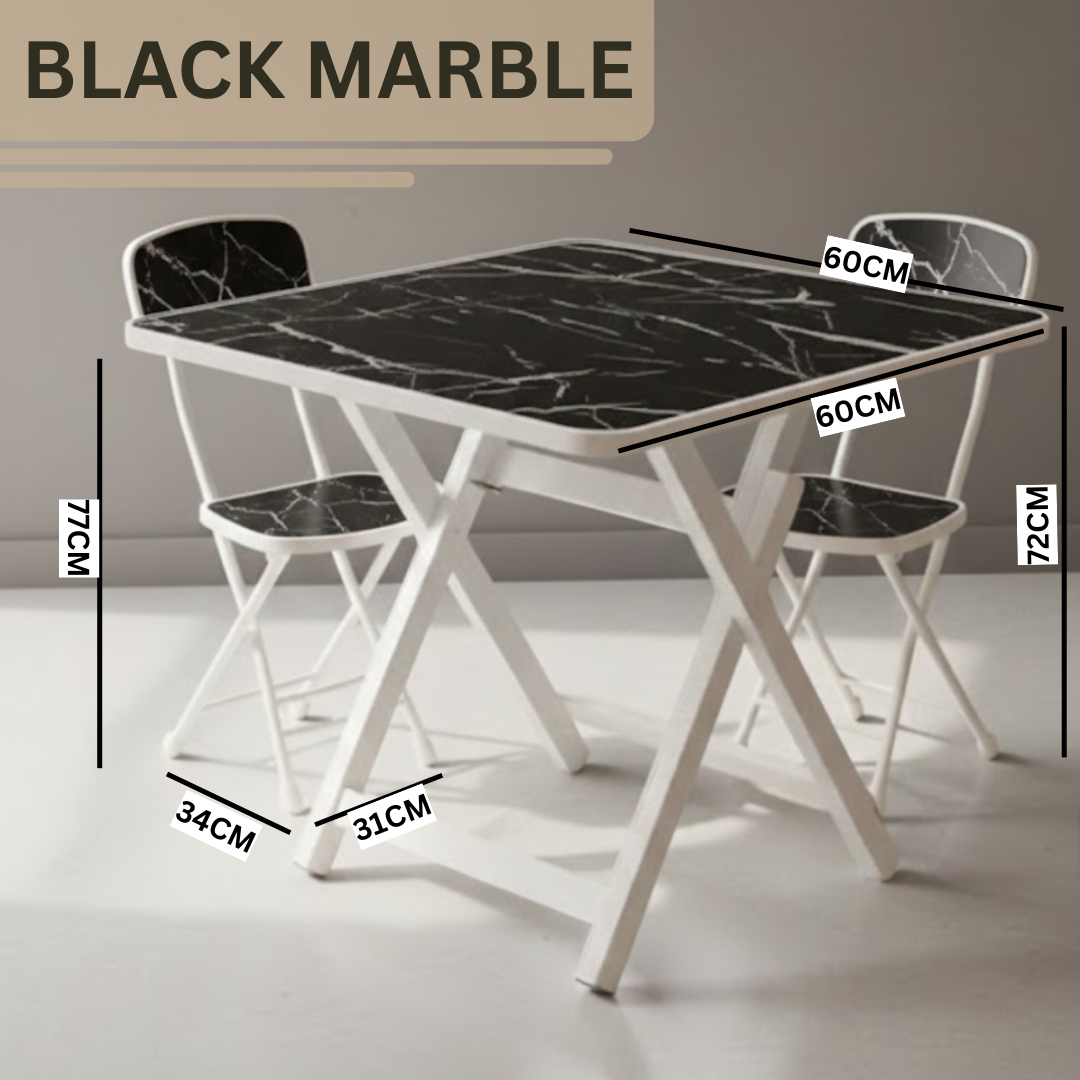 FOLDABLE GARDEN PICNIC TABLE CHAIR SET _7