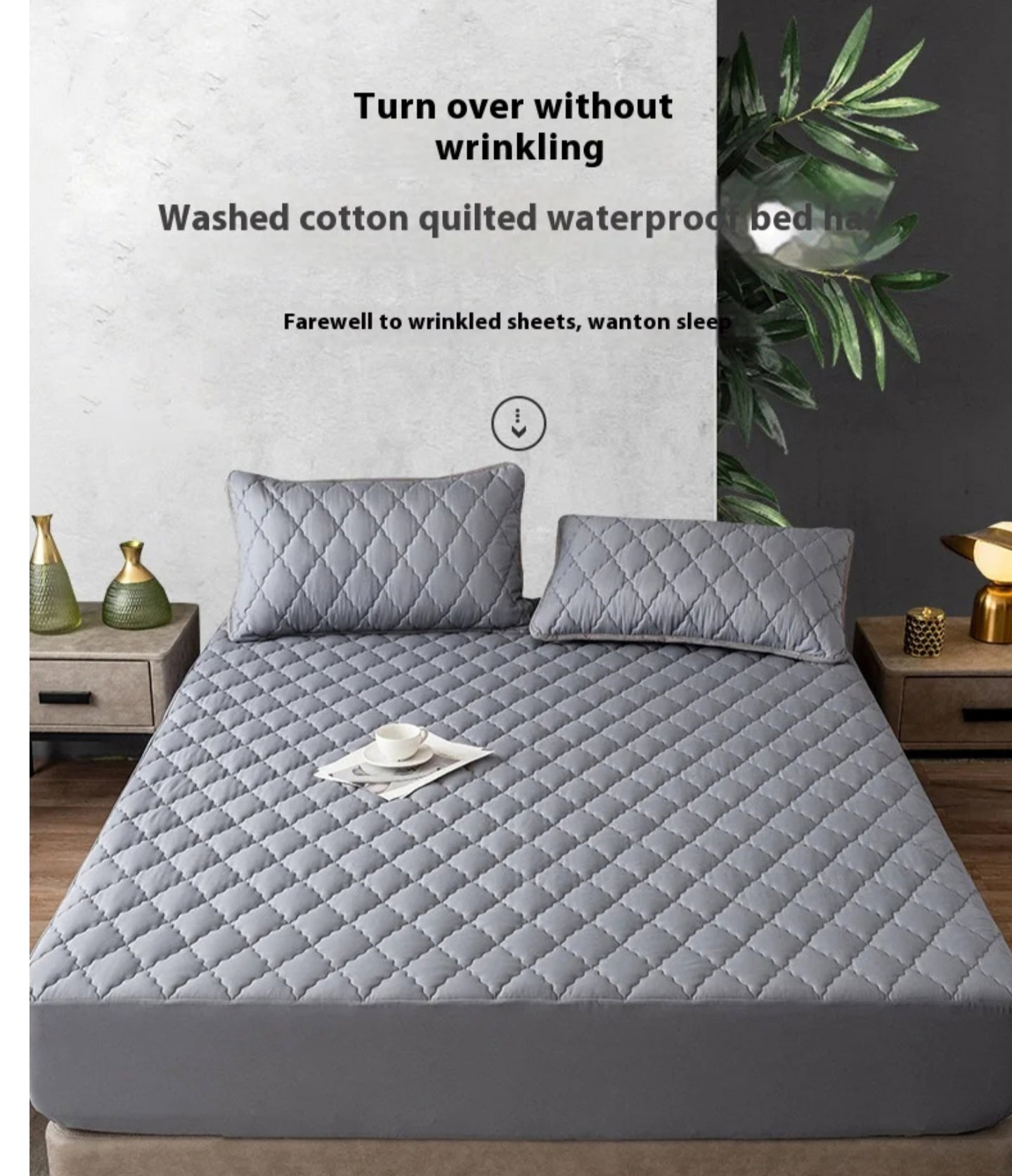 Waterproof Fitted mattress protectors/KING/QUEEN_14
