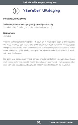 Staan Sterk! Toegerus vir Oorwinning – 4 weke se kinderkerklesse vir laerskool kinders