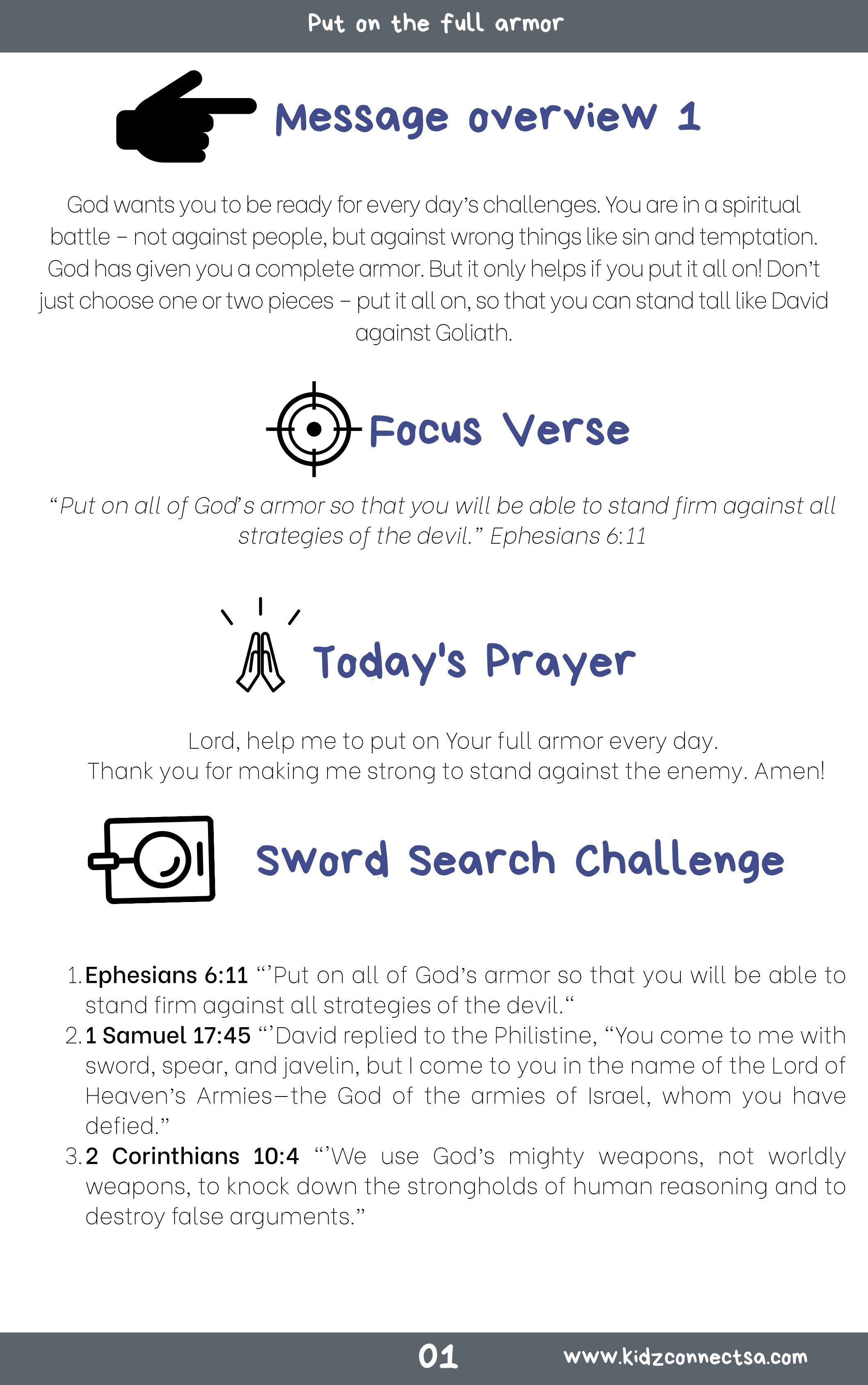 Stand Strong! Equipped for Victory – 4 Weeks of Primary School Lessons for Children's Church_2