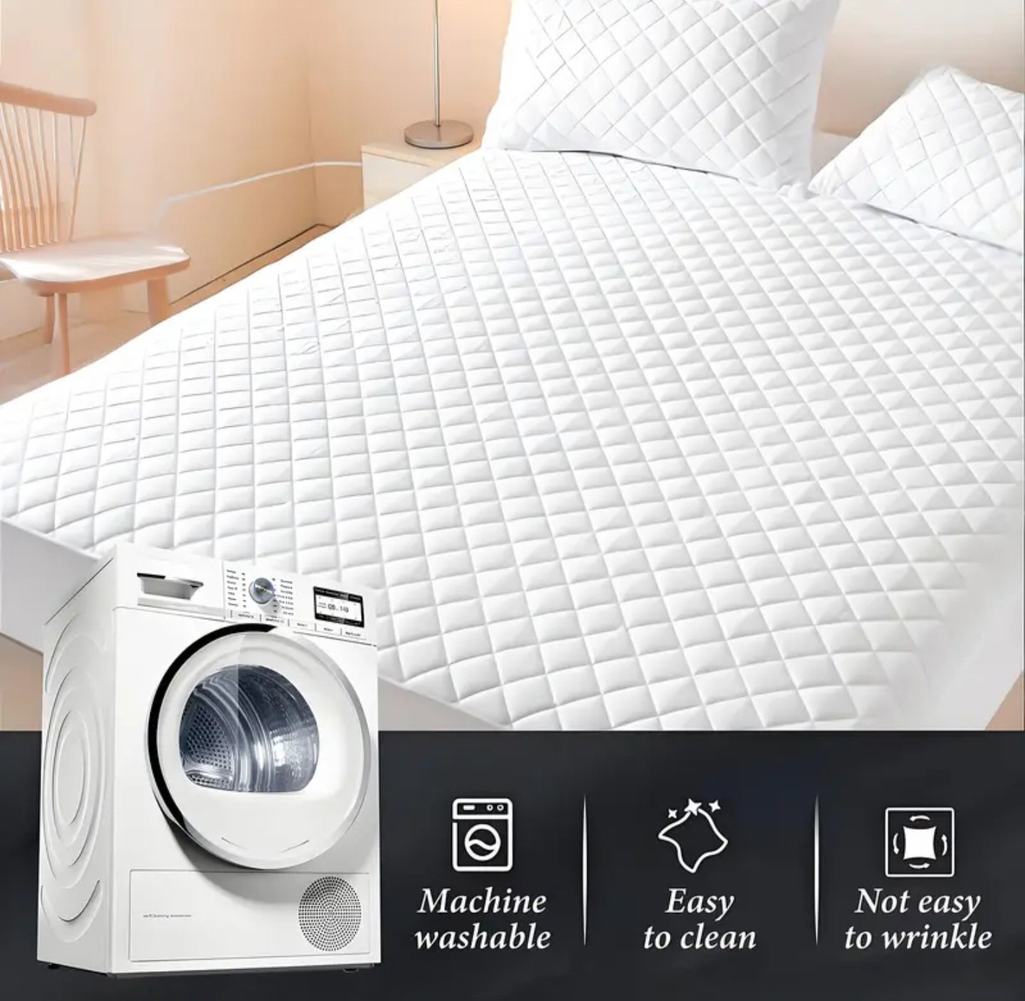 Waterproof Fitted mattress protectors/KING/QUEEN_11
