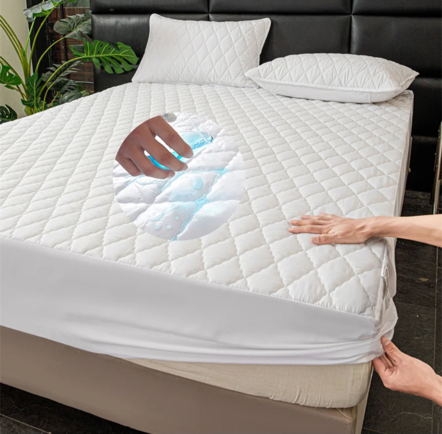 Waterproof Fitted mattress protectors/KING/QUEEN_18