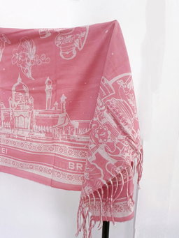 Brunei Sketch Scarf (Pink)