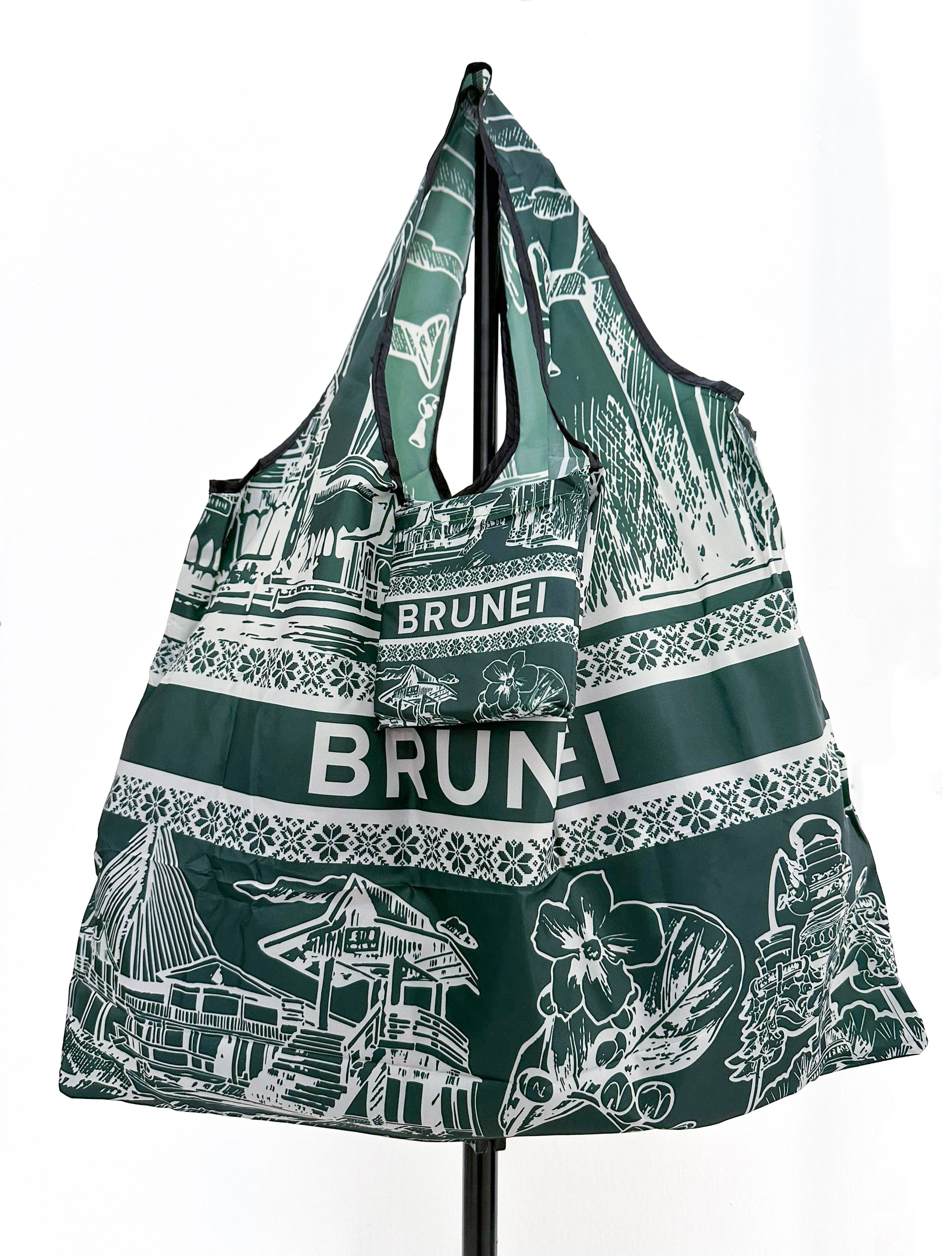 Foldable Shopping Bag - Brunei (Green) 56x67cm_0