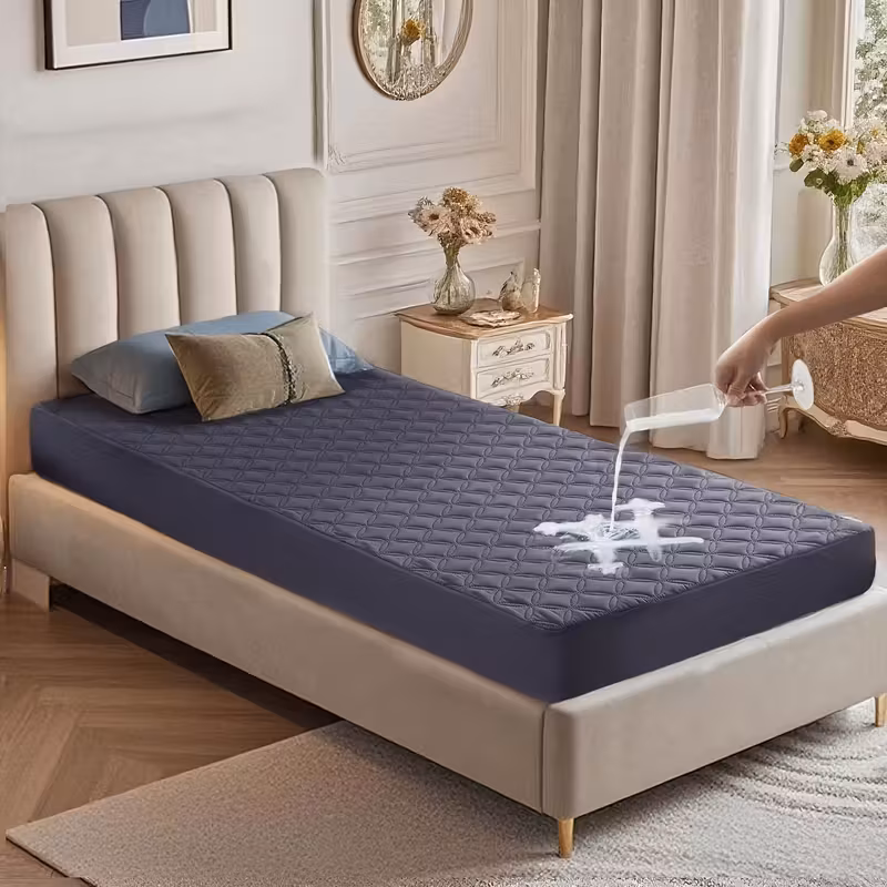 Single Bed Waterproof Fitted mattress protectors _11