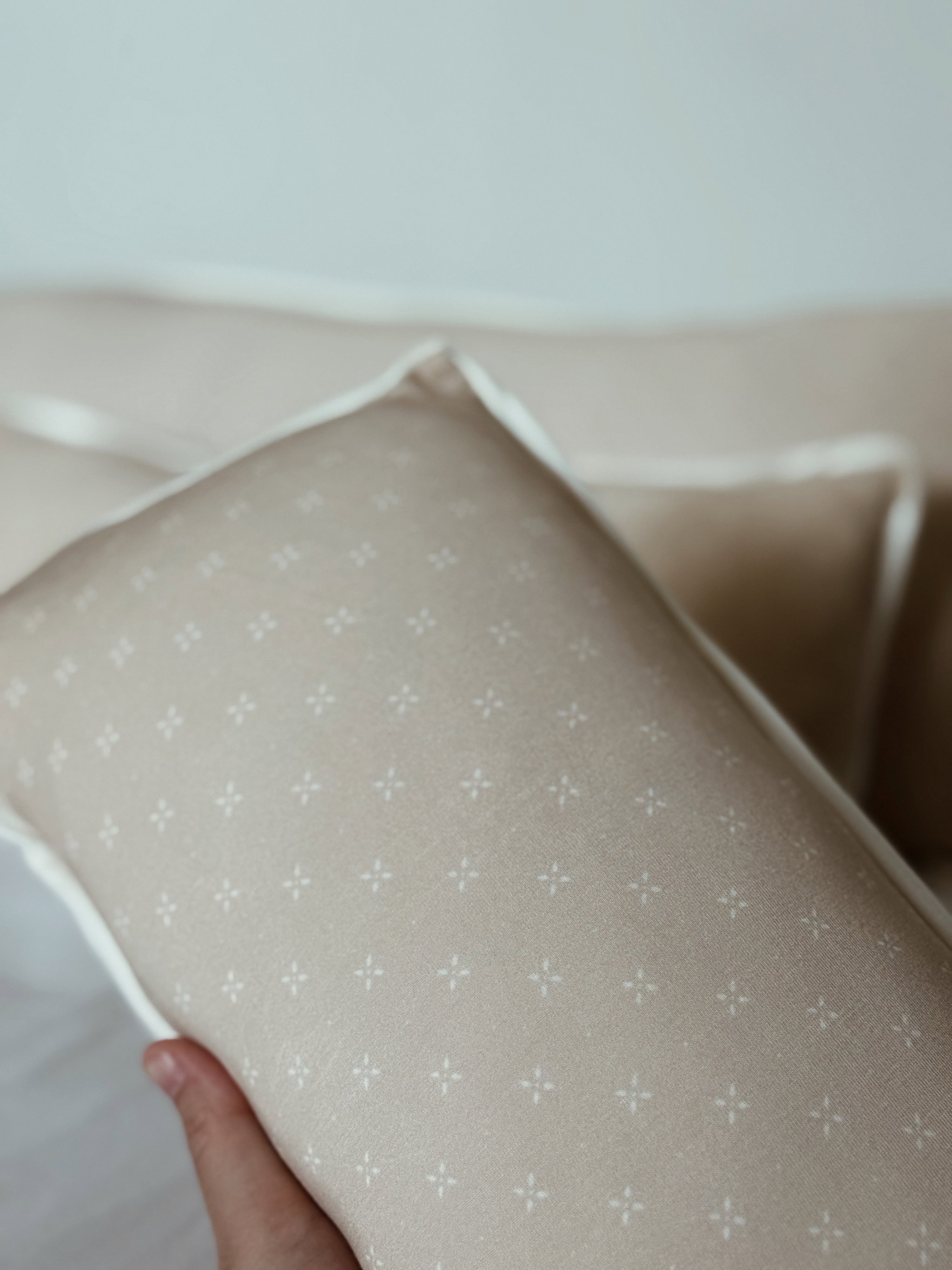 Dainty Flowers Beige Pillowcase_2
