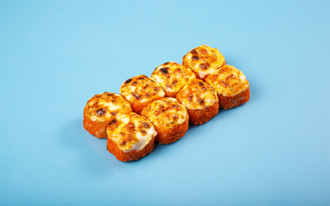 Запеченный ролл курица с креветками