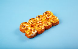 Запеченный ролл курица с креветками