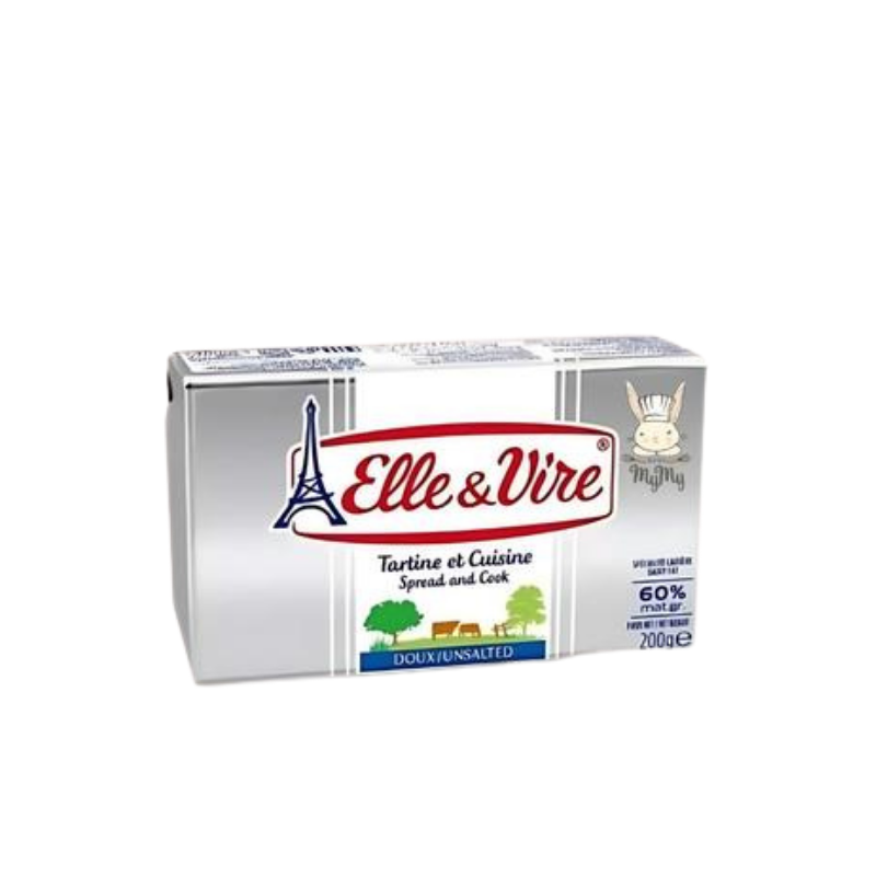 Elle & Vire Unsalted Butter Spread & Cook 60% Fat 200gram_0