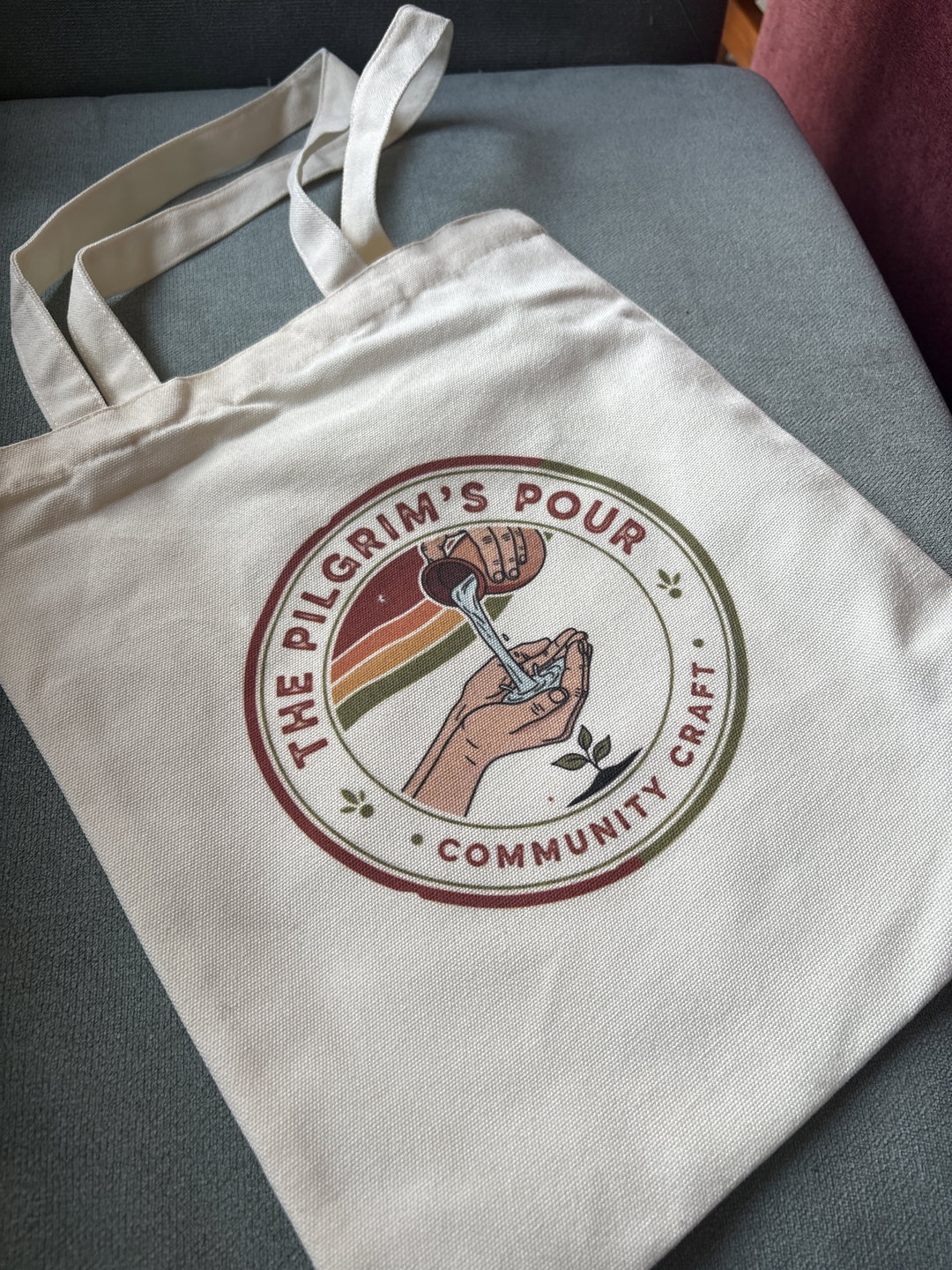 The Pilgrim's Pour Tote Bag - clean minimalist design