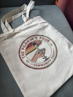 The Pilgrim's Pour Tote Bag - clean minimalist design