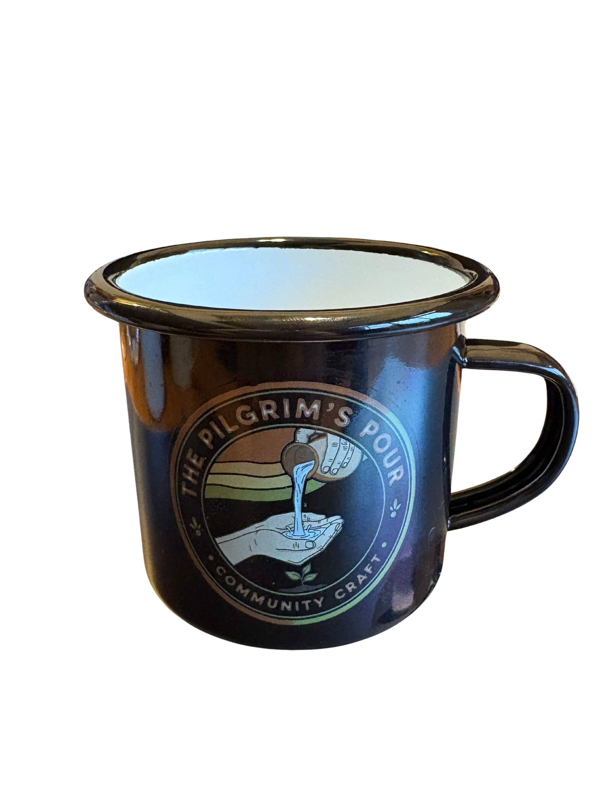 The Pilgrim's Pour Enamel Mug - BP Free, keeps your drink warm for a longer period._1