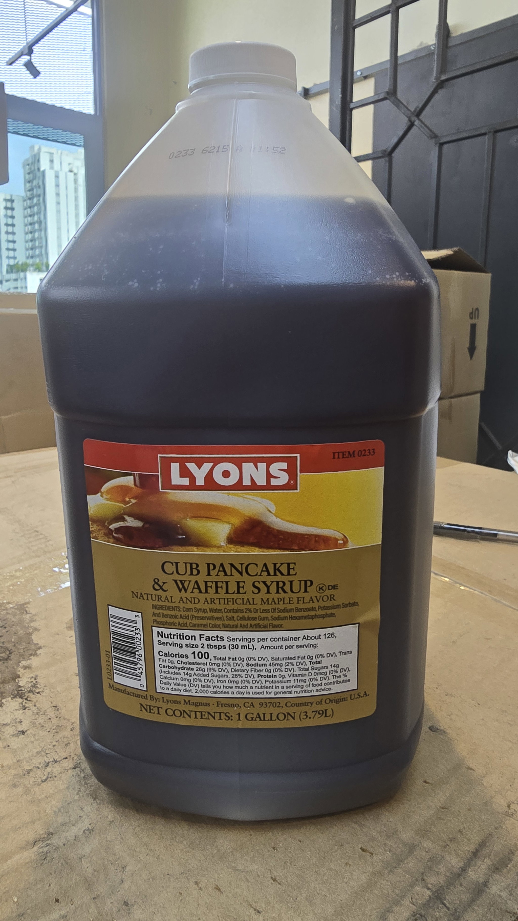 Pancake Syrup 3.79L (tub)_0