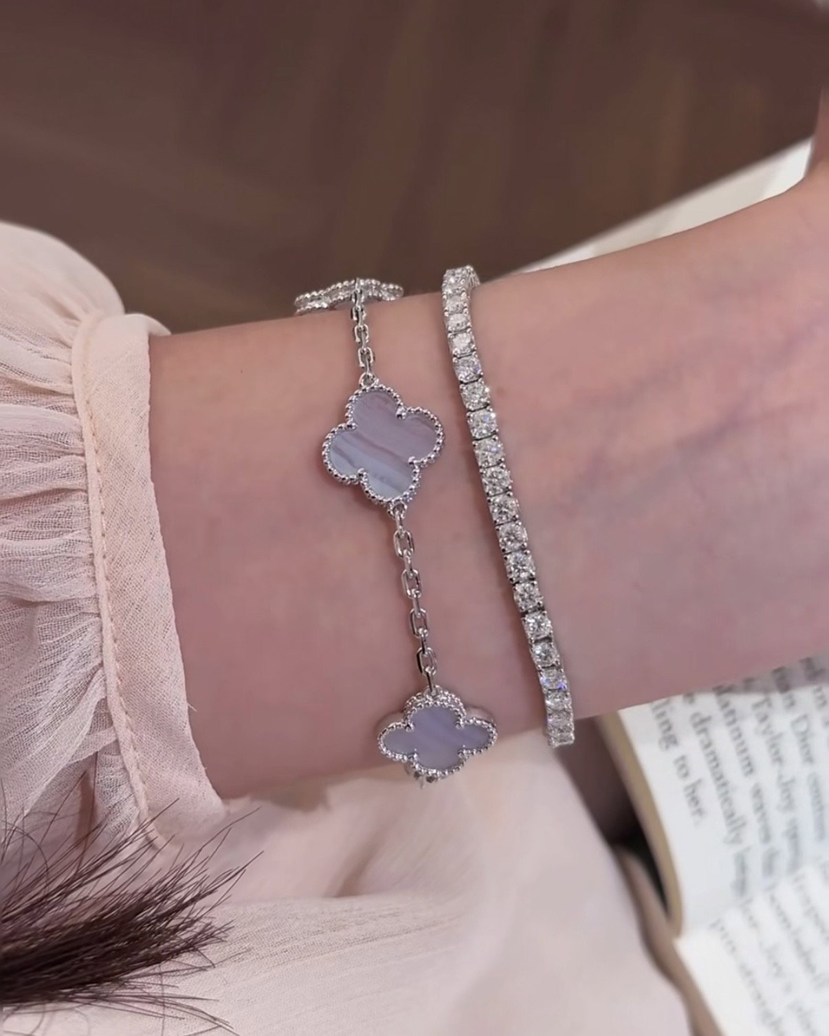 (PO) REGULAR TENNIS BRACELET- WHITE GOLD _13