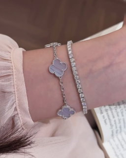 (PO) REGULAR TENNIS BRACELET- WHITE GOLD 